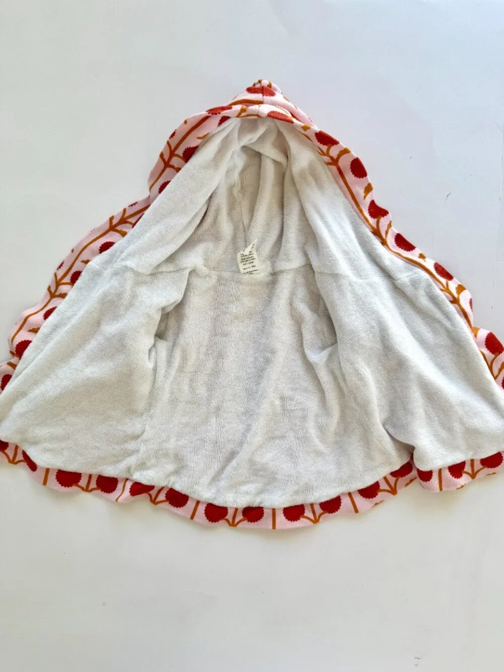 Kate Quinn Organic Cotton Hooded Robe Floral 0-12m